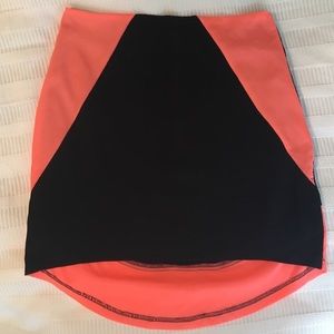 Color block mini skirt